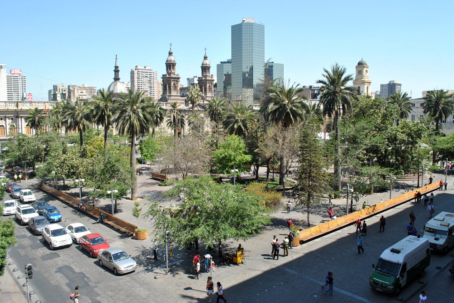 La plaza de Armas de Santiago de Chile