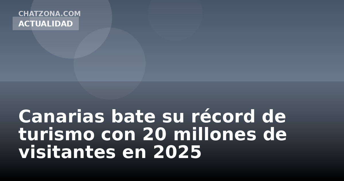 Canarias bate su récord de turismo con 20 millones de visitantes en 2025