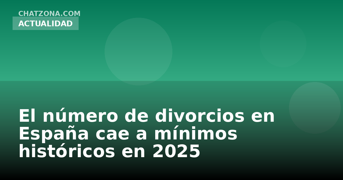 El número de divorcios en España cae a mínimos históricos en 2025