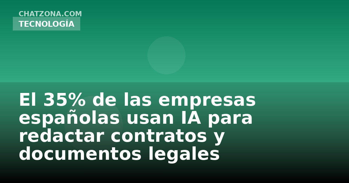 El 35% de las empresas españolas usan IA para redactar contratos y documentos legales