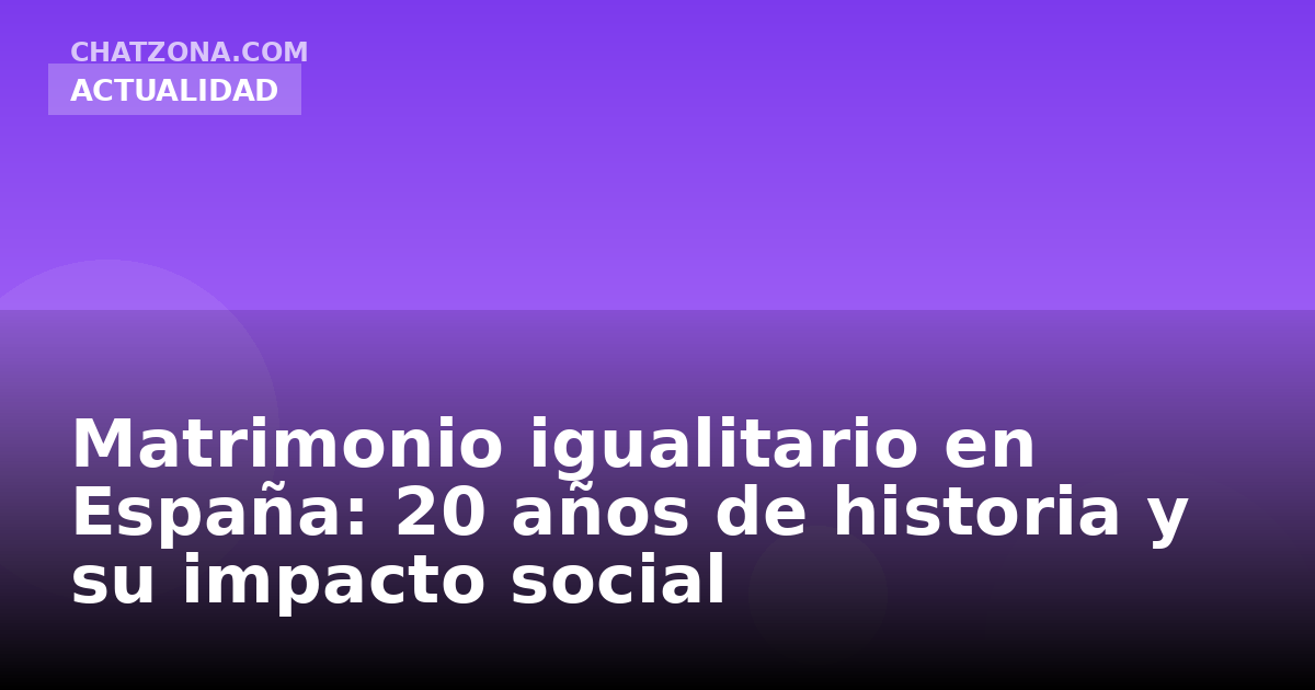 Matrimonio igualitario en España: 20 años de historia y su impacto social
