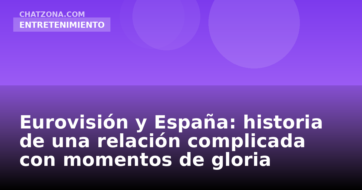 Eurovisión y España: historia de una relación complicada con momentos de gloria
