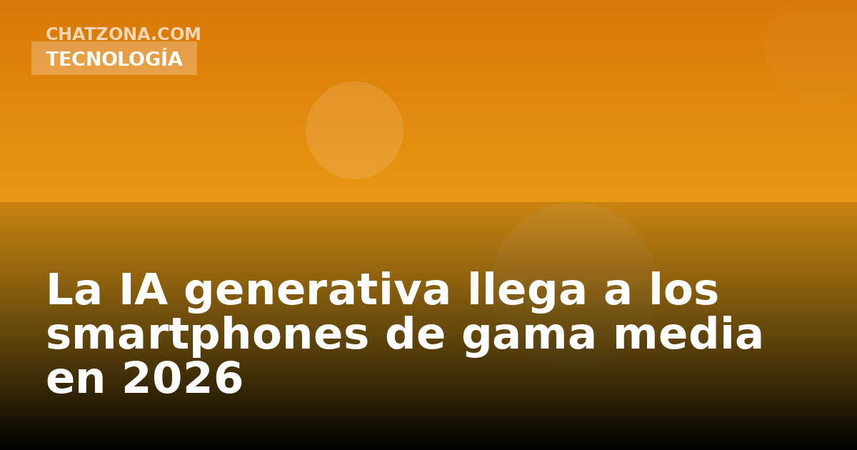 La IA generativa llega a los smartphones de gama media en 2026
