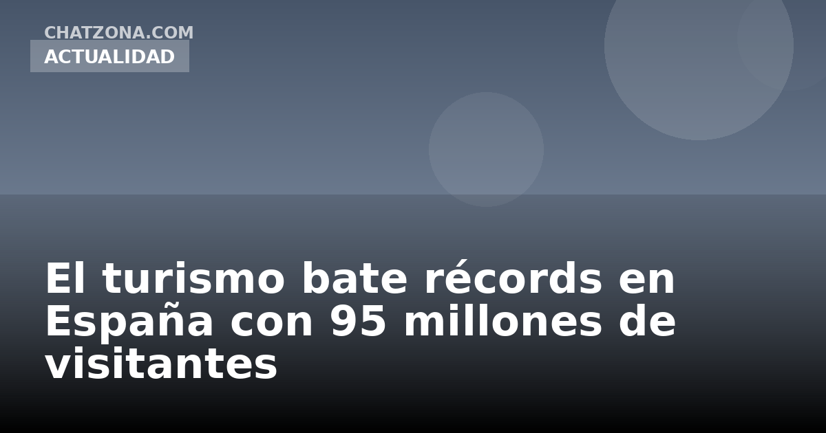 El turismo bate récords en España con 95 millones de visitantes