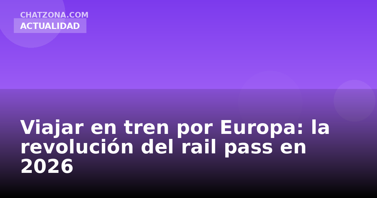 Viajar en tren por Europa: la revolución del rail pass en 2026