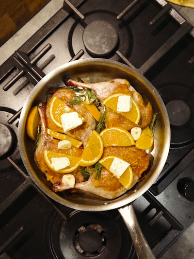 Pollo asado a la andaluza con tomillo y naranja