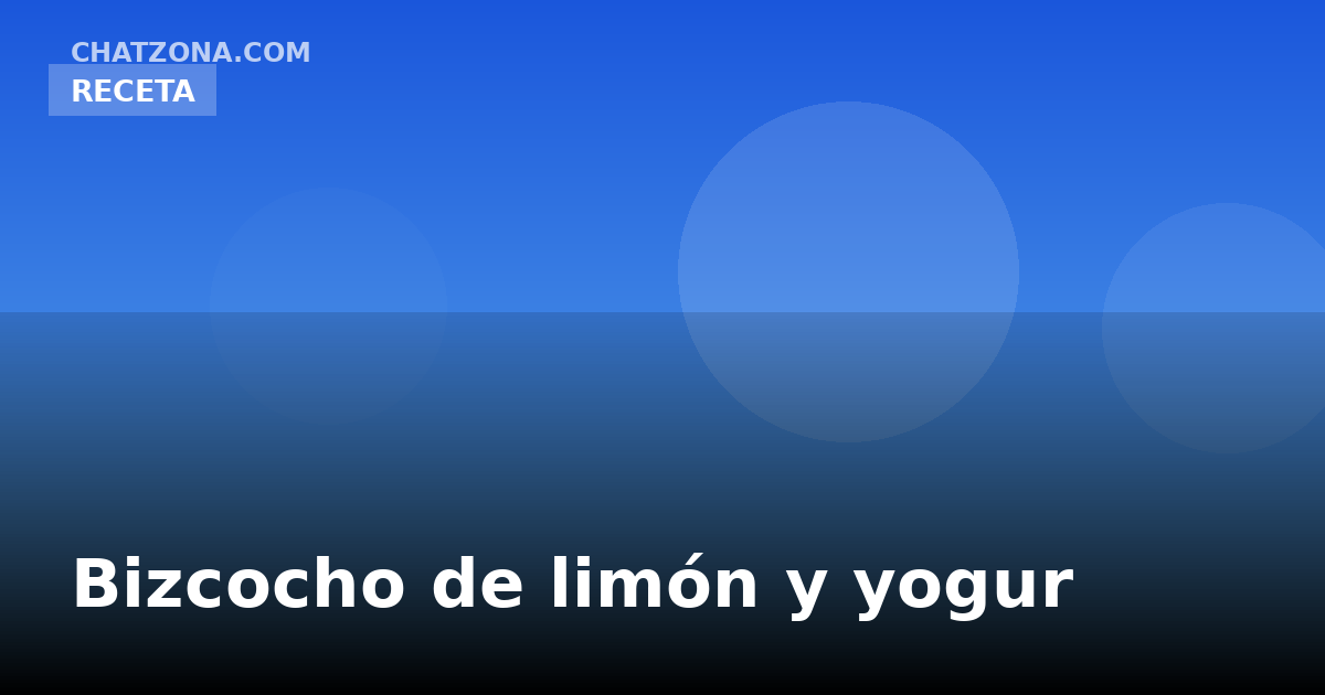 Bizcocho de limón y yogur