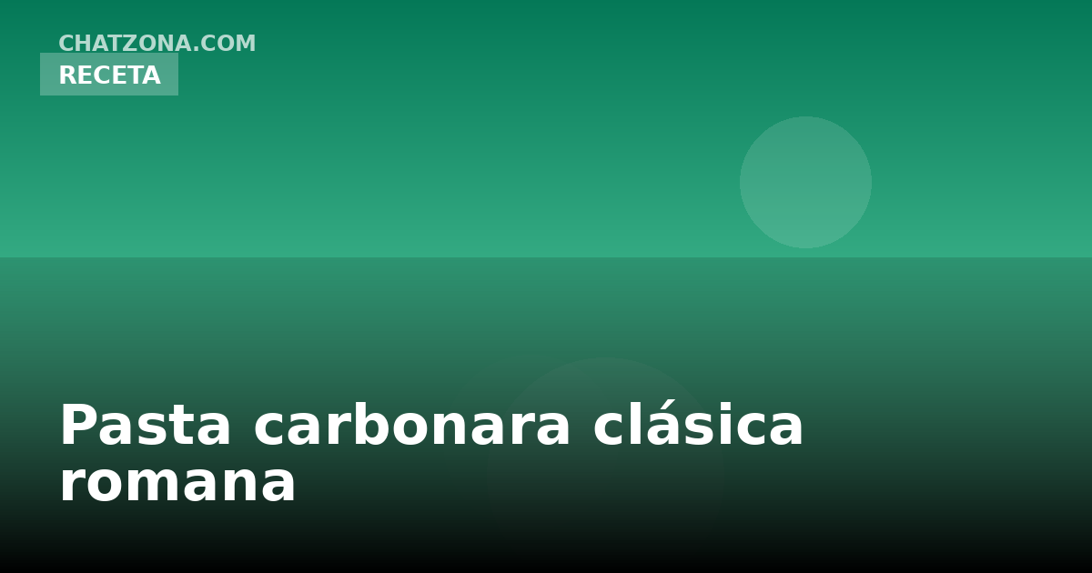 Pasta carbonara clásica romana