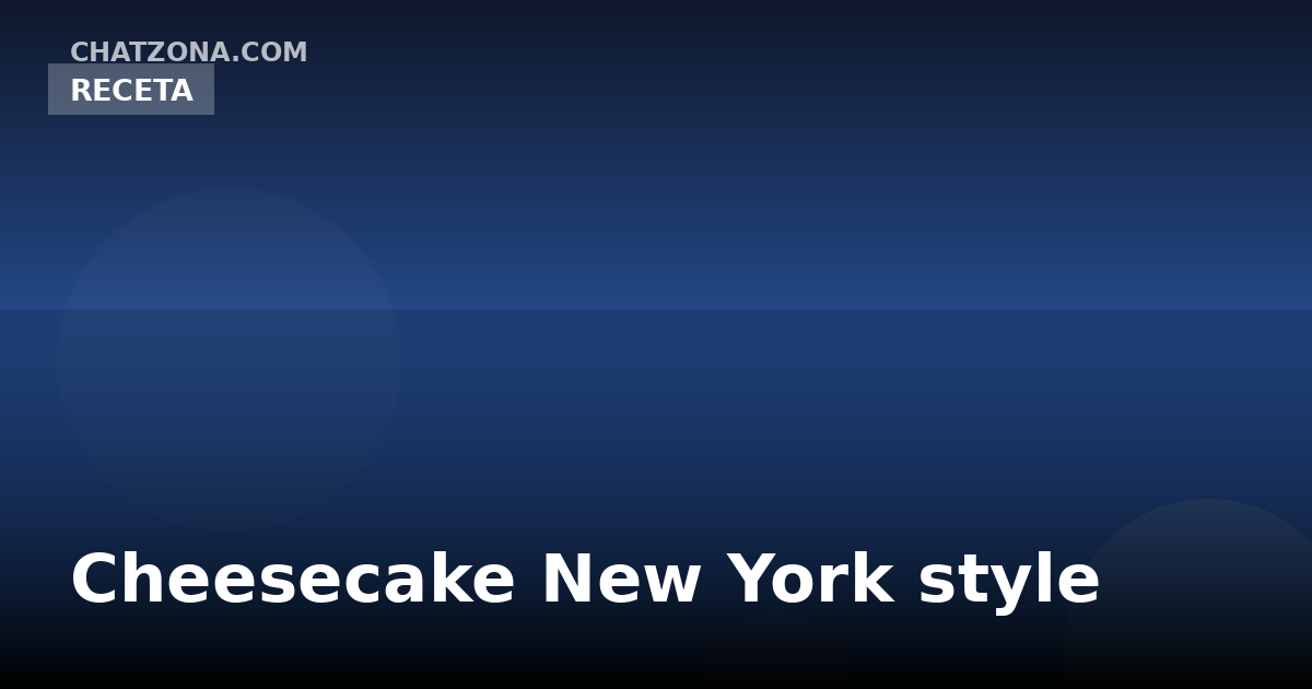 Cheesecake New York style