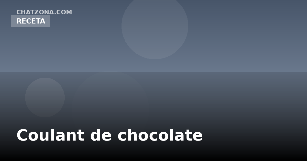 Coulant de chocolate