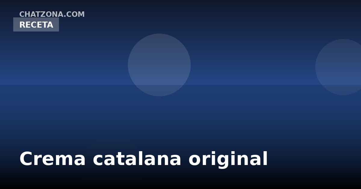 Crema catalana original