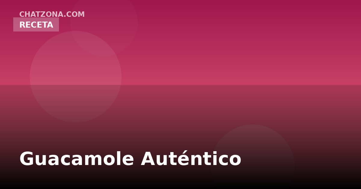 Authentic Guacamole