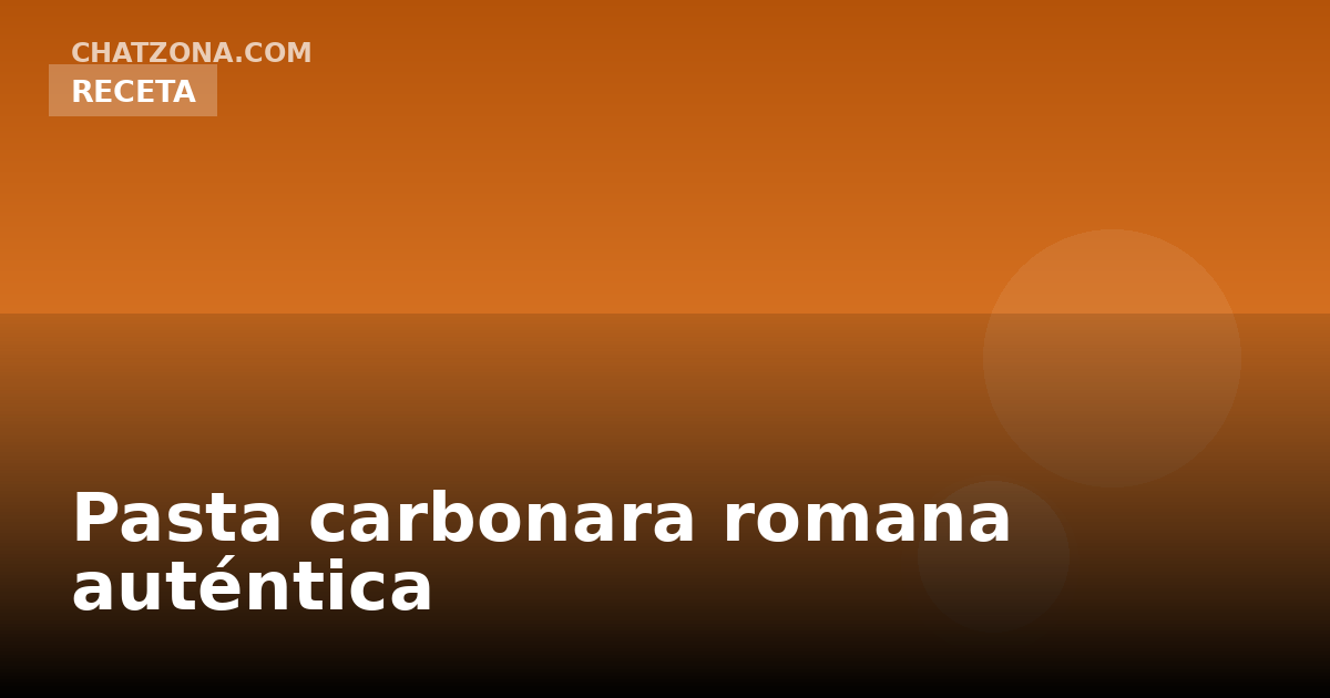 Pasta carbonara romana auténtica