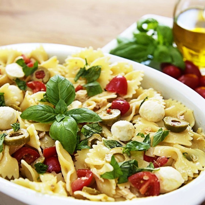 Pasta with Genovese Pesto and Prawns