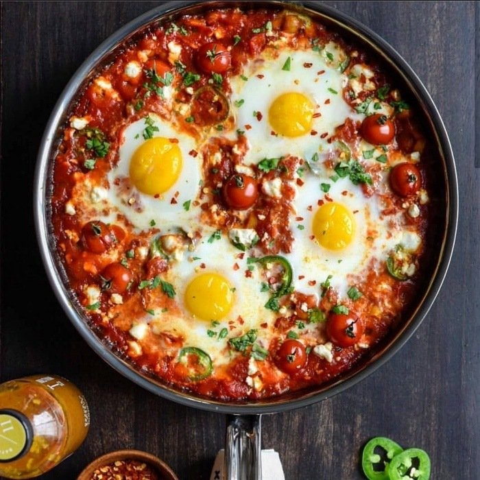 Foto de Shakshuka de tomate y huevos, receta de Cocina Libanesa